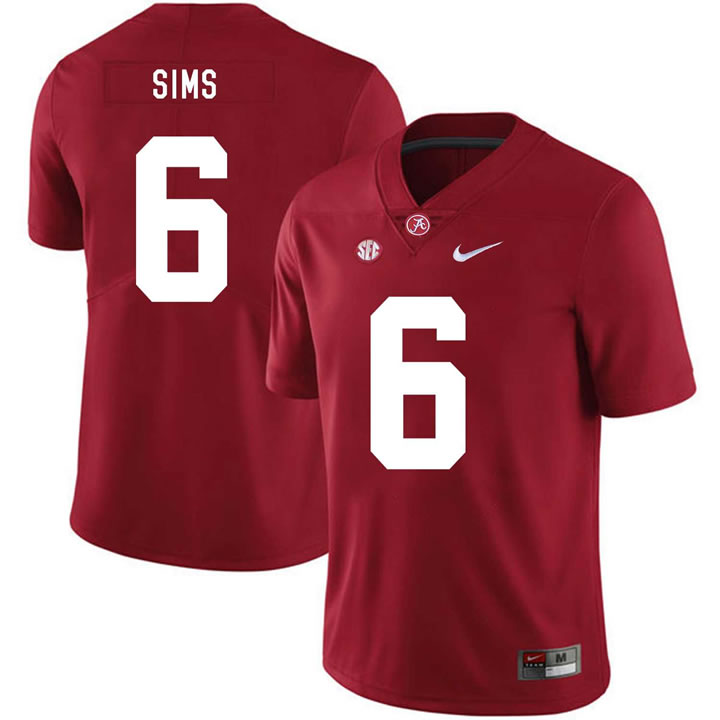 Alabama Crimson Tide 6 Blake Sims Red Nike College Football Jersey Dzhi,We sell and wholesale Alabama Crimson Tide 6 Blake Sims Red Nike College Football Jersey Dzhi on line form chian!